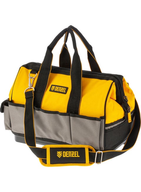 Tool Bag With Sturdy Bottom Plate And 21 Pockets Multicolour 16×9×12-3/8inch