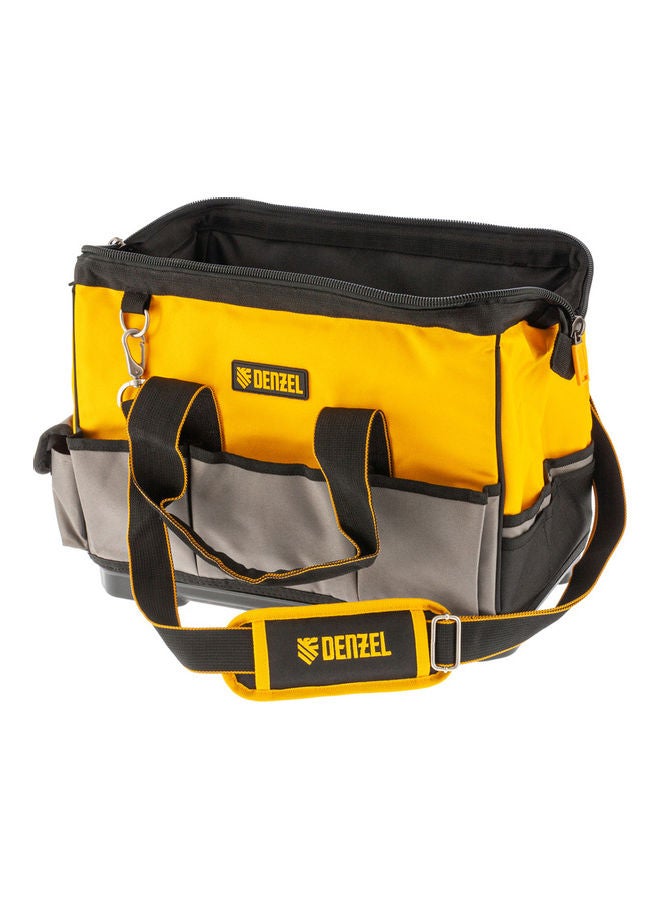 Tool Bag With Sturdy Bottom Plate And 21 Pockets Multicolour 16×9×12-3/8inch