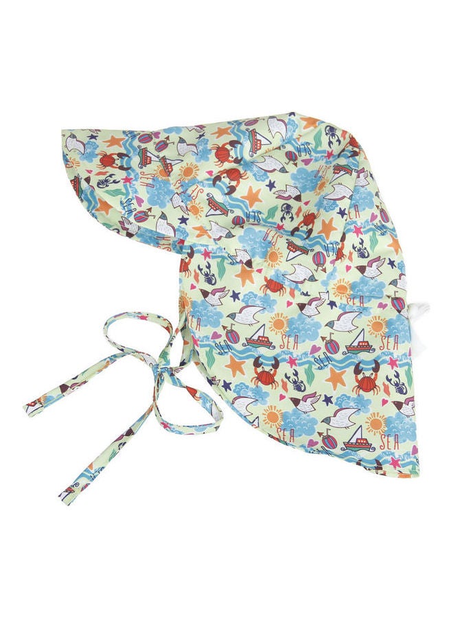 Printed Neck Protecting Sun Hat Multicolour - Image 1