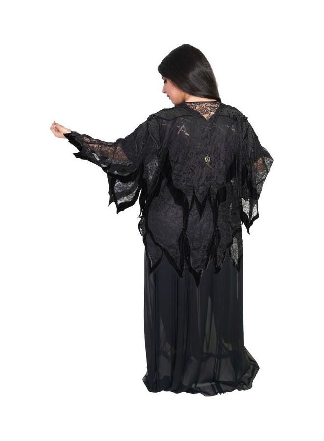 Modern Stylish Abaya Black - Image 2