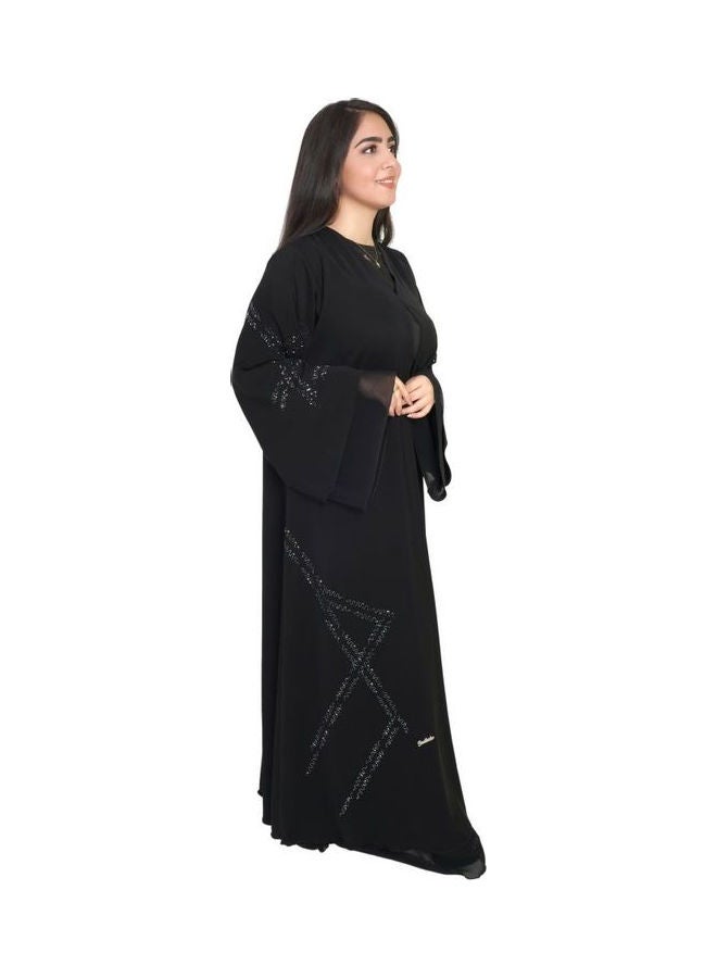Modern Stylish Abaya Black - Image 3