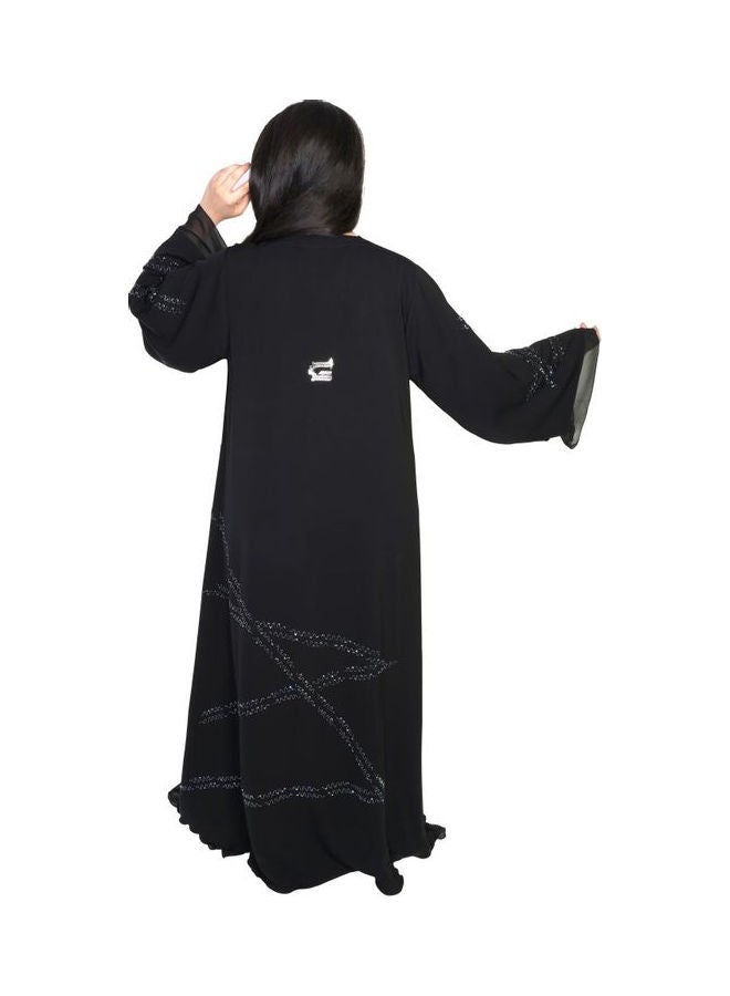 Modern Stylish Abaya Black - Image 2