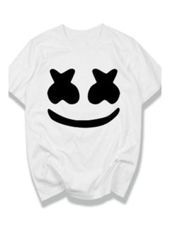 FORTNITE Dj Marshmello Fans 3D Printing T-Shirt White/Black  - Image 1