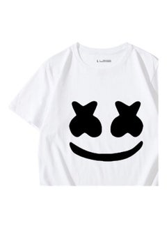 FORTNITE Dj Marshmello Fans 3D Printing T-Shirt White/Black  - Image 3