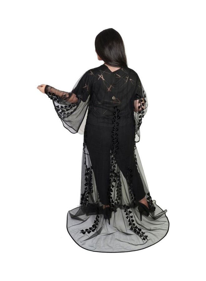 عباية عصرية أنيقة أسود - Image 2