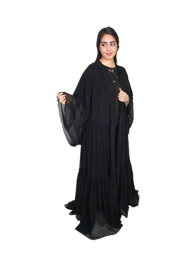 عباية كاجوال مريحة وعصرية أسود - Image 2
