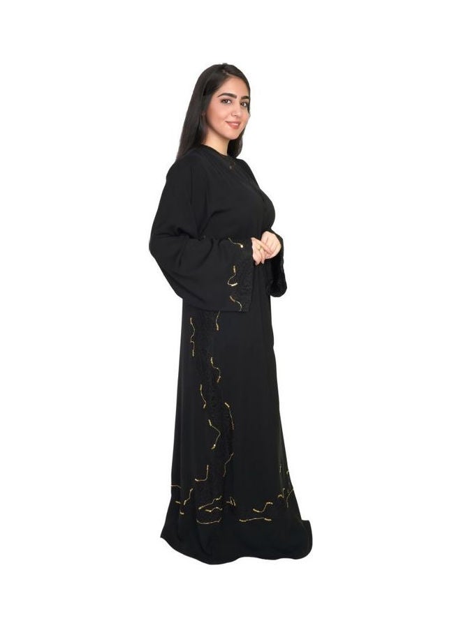 Modern Stylish Abaya Black - Image 3