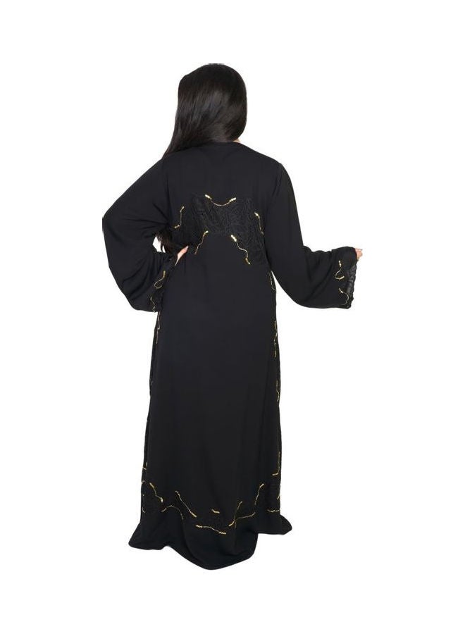 Modern Stylish Abaya Black - Image 2