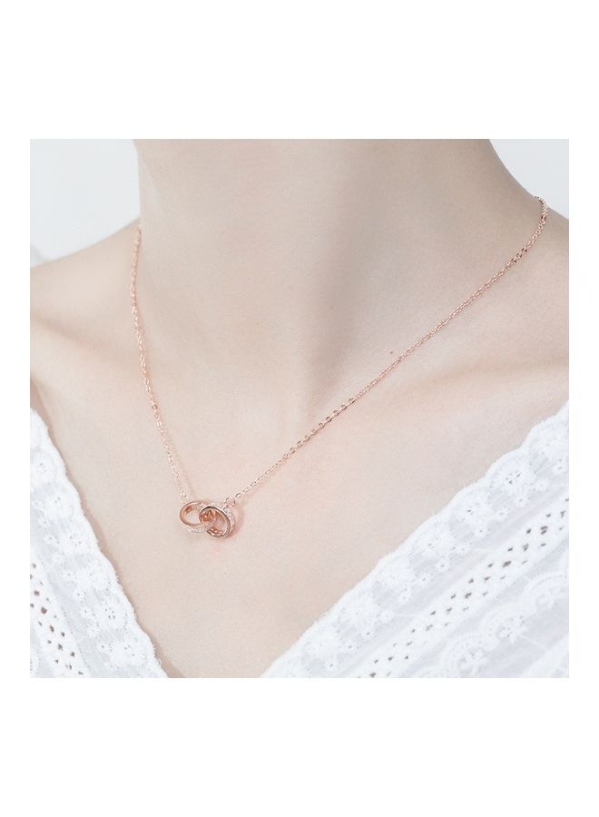 Shams Double Circle Necklace - Image 3