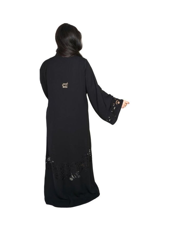 Stylish Comfortable Casual Abaya Black - Image 3