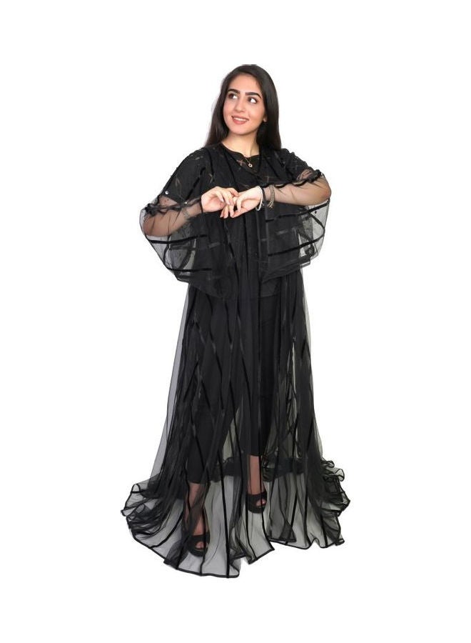 عباية كاجوال مريحة وعصرية أسود - Image 1
