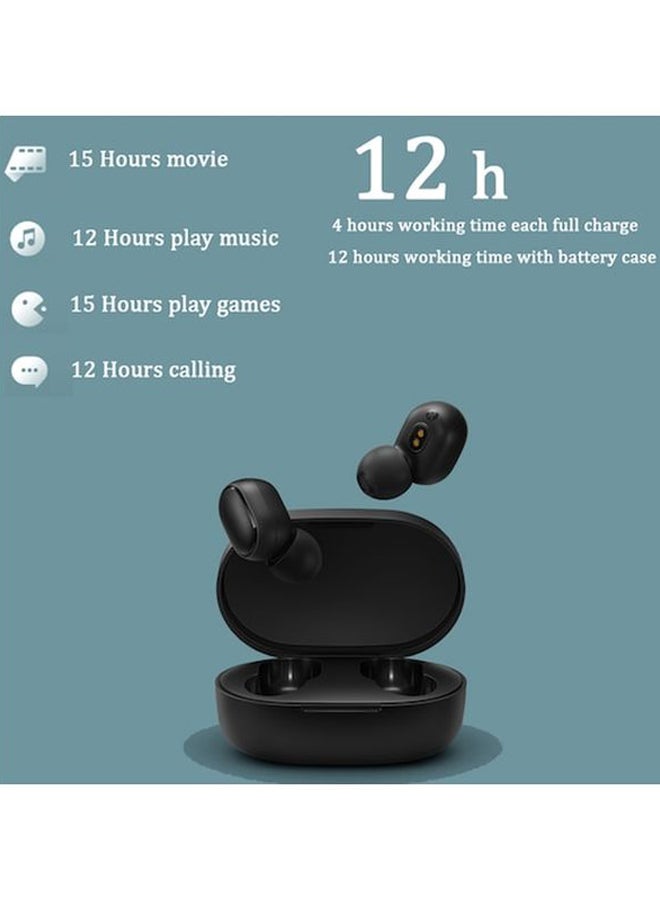 Xiaomi - Airdots Bluetooth Wireless In-Ear Earbuds With Charge Box Black - Image 1