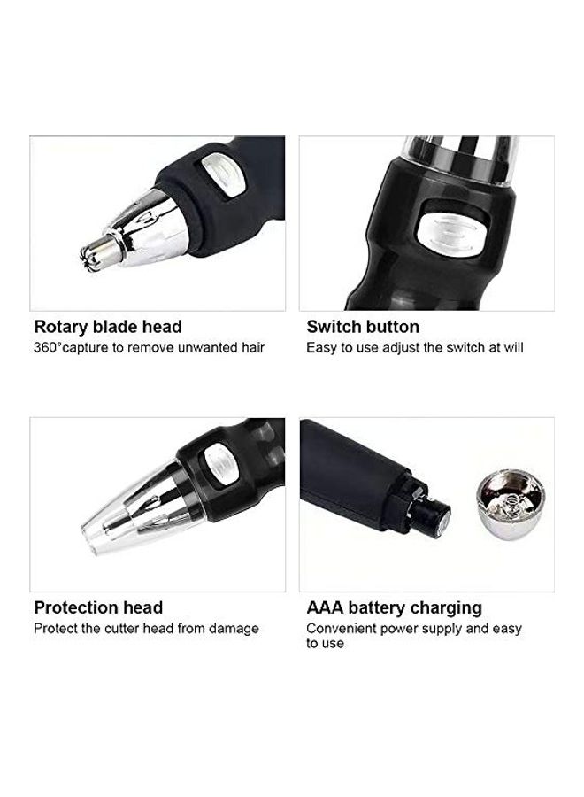 ماكينة حلاقة لشعر الأذن والأنف أسود/فضي - Image 4