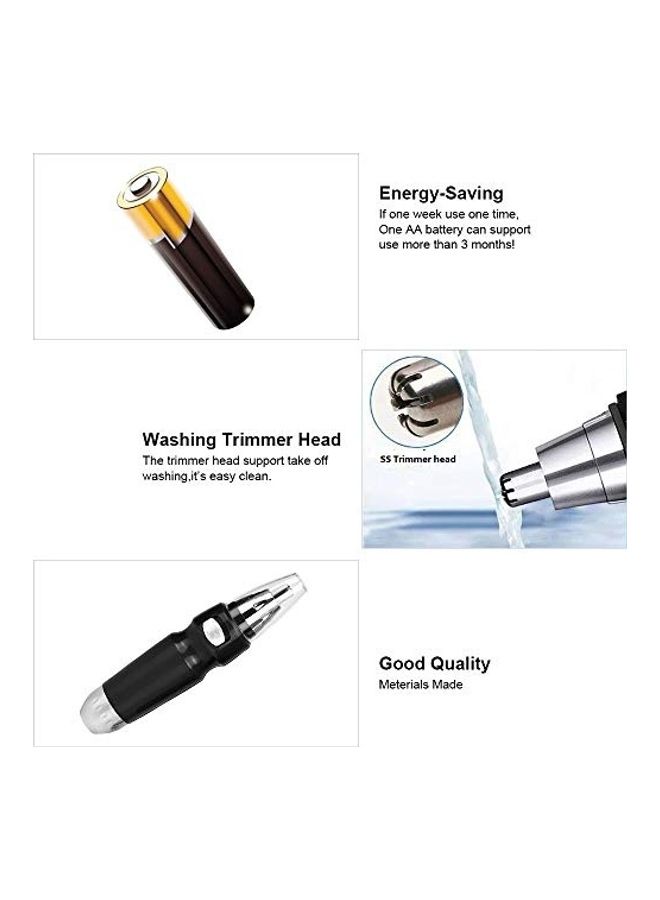 ماكينة حلاقة لشعر الأذن والأنف أسود/فضي - Image 5