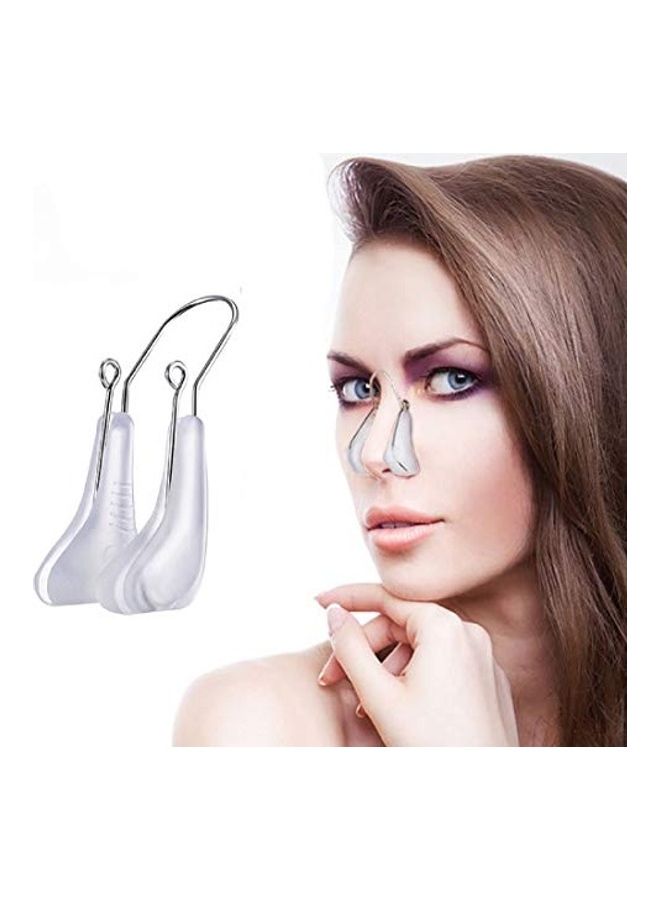 مشبك تصغير الأنف شفاف/فضي - Image 1