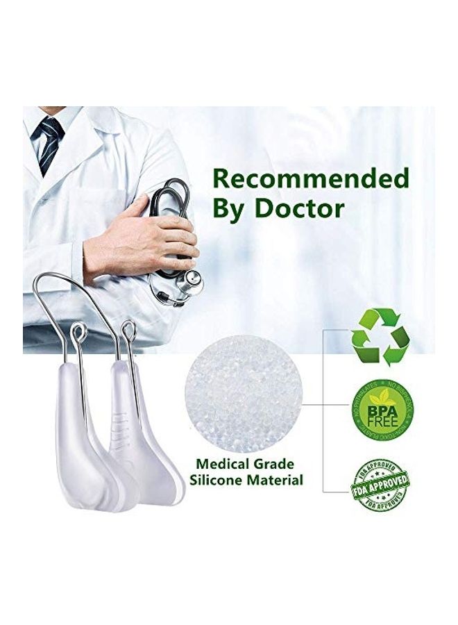 مشبك تصغير الأنف شفاف/فضي - Image 2