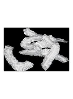 Generic 100-Piece Disposable Shower Cap Set Clear/White 50cm  - Image 2