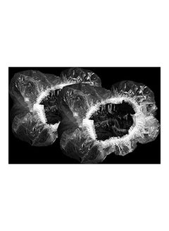 Generic 100-Piece Disposable Shower Cap Set Clear/White 50cm  - Image 3