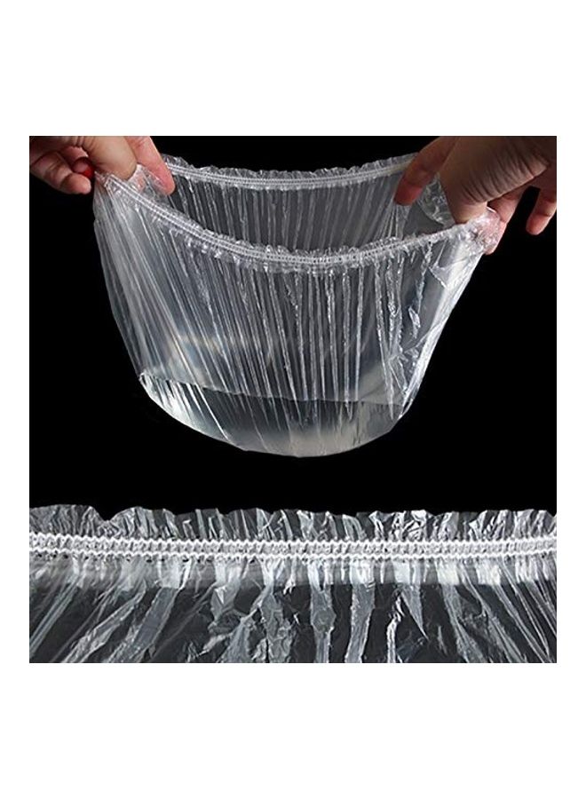 100-Piece Disposable Shower Cap Set Clear/White 50cm - v1618810491/N46097474A_5