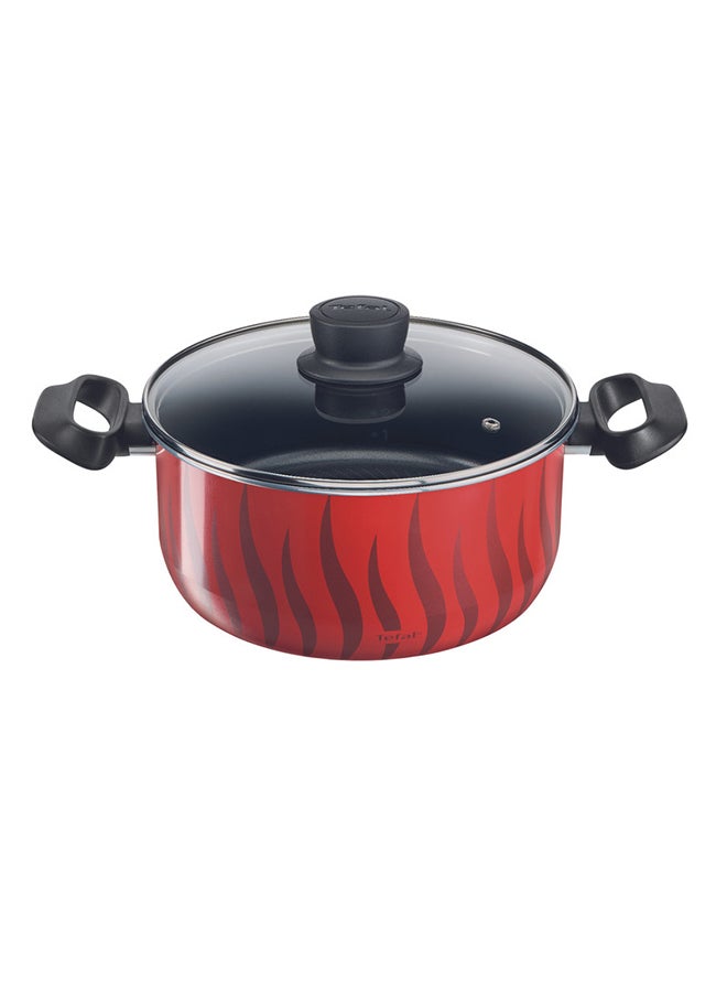 Tefal Tempo Flame 8Pcs Cooking Pots And Pans Set, Aluminum Non-Stick Red/Black  - Image 3