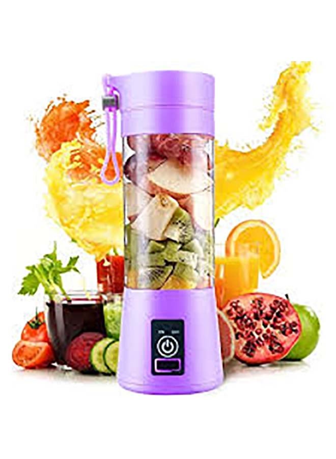 خلاط كهربائي مع كأس عصّارة محمول 380.0 ml 3.7 W HM-03 أرجواني/ شفاف - Image 2