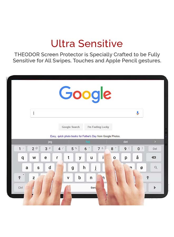 Theodor Tempered Glass Screen Protector for Apple iPad Pro 2018 Clear  - Image 3