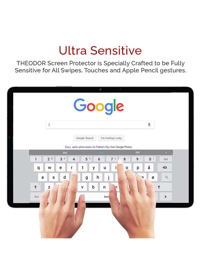 ثيودور لاصقة حماية للشاشة من الزجاج المقوى لهاتف سامسونج جالاكسي تاب Tab S6 LITE 10.4بوصة شفاف - Image 3
