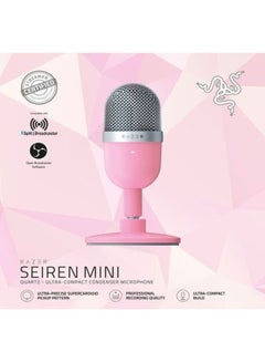 RAZER Razer Seiren Mini USB Condenser Microphone: for Streaming and Gaming on PC - Professional Recording Quality - Precise Supercardioid Pickup Pattern - Tilting Stand - Shock Resistant - Quartz Pink  - Image 5