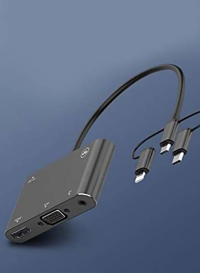 MARGOUN 3-In-1 Mobile HD Screen Player Adapter Black - Image 3