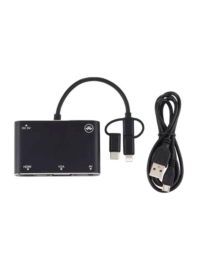 MARGOUN 3-In-1 Mobile HD Screen Player Adapter Black - Image 5