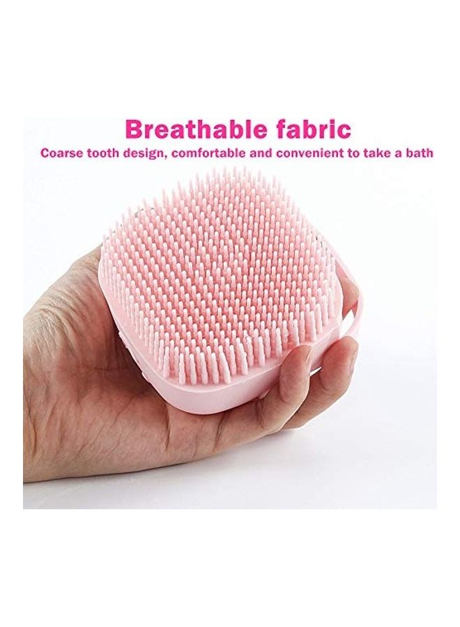 فرشاة استحمام من السيليكون وردي 84x60x84مم - Image 2