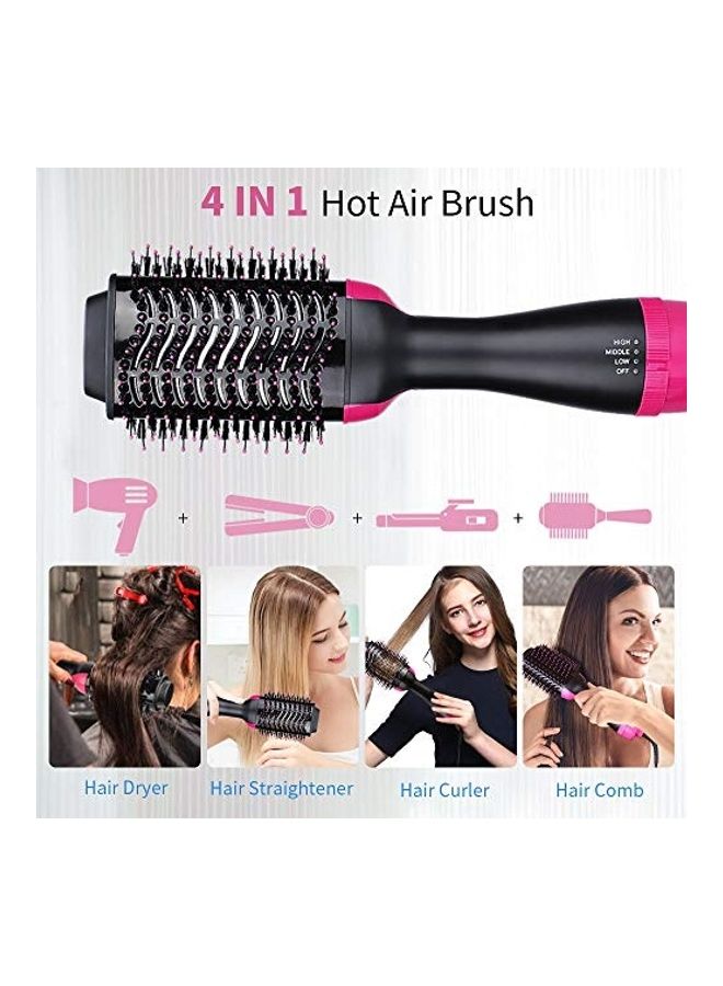 One Step Hair Dryer With 4 Clips Black/Pink - Image 2