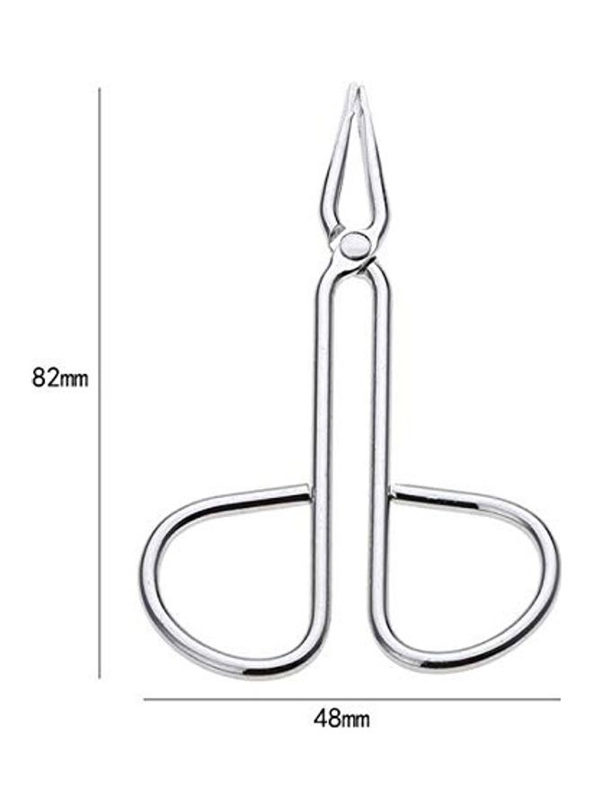 Generic 2-Piece Eyebrow Tweezers Set Silver  - Image 3