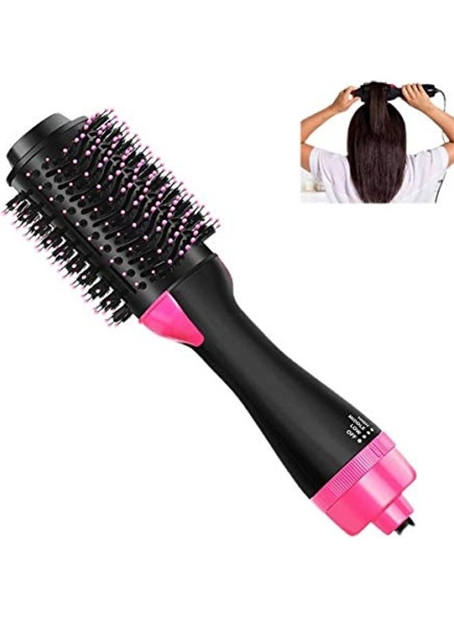 4-In-1 Hair Dryer And Straightener Brush Black/Pink - Image 1