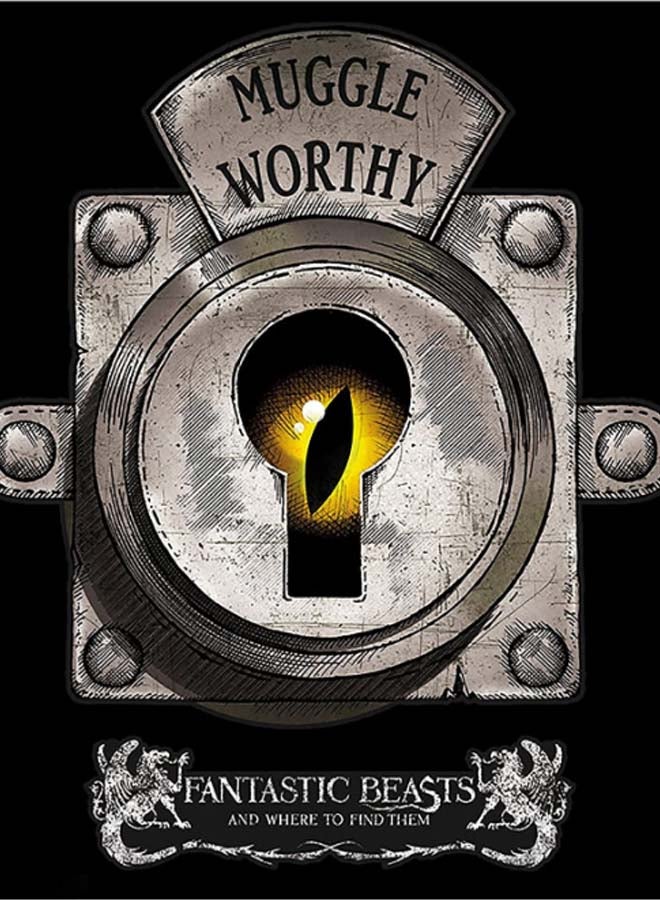 ABYstyle Fantastic Beasts Mugghly Worth Printed Crossbody Bag Black/Silver/Yellow  - Image 4