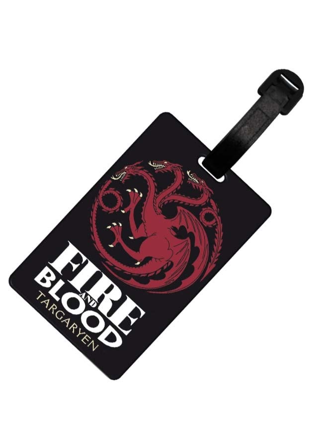 ABYstyle Fire And Blood Targaryen Luggage Tag Black/Red/White  - Image 1