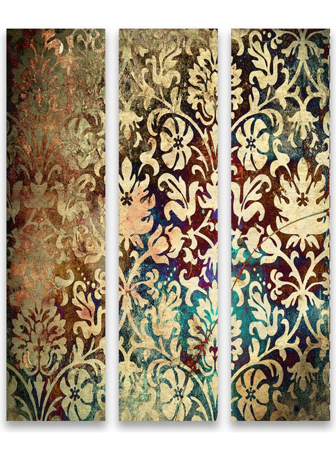 لوحة فنية جدارية من خشب MDF بتصميم رسم تجريدية مكونة من 3 قطع متعدد الألوان M - Image 1