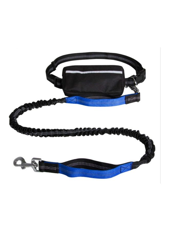 Generic 2-Piece Hands-Free Leash With Removable Zipper Pouch Black/Blue 25x8x8cm  - Image 1