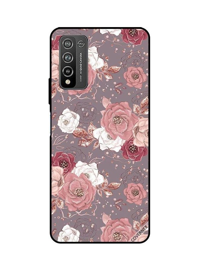 Covernex Honor 10X Lite Protective Case Cover Printed Featuring Protective Case Cover Printed Featuring Choclate Color Floral Pattern DESIGN_0063 - Image 1