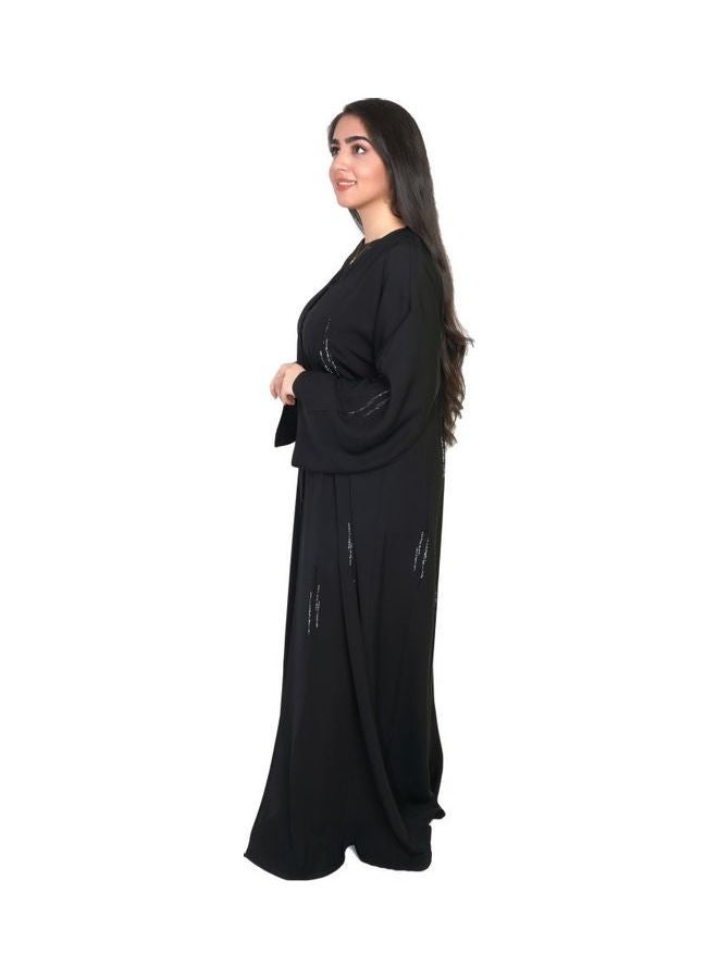 عباية كاجوال مريحة وعصرية أسود - Image 2