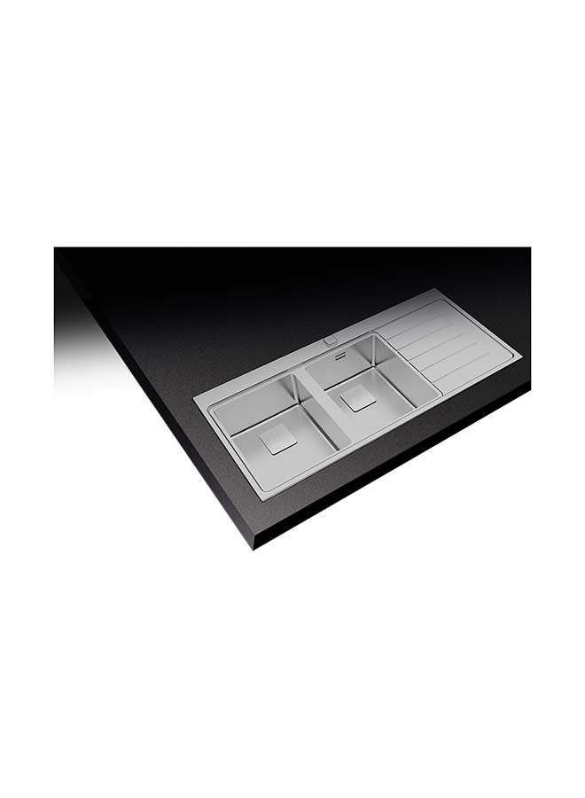 TEKA Zenit Rs15 2B 1D R Auto Inset Pureline Stainless Steel Two Bowls And One Drainersink Stainless Steel 1160x520x200mmmm - Image 4