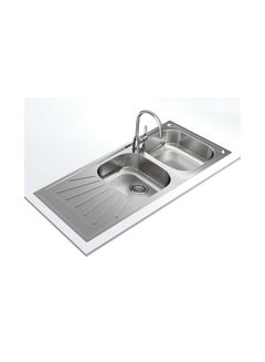 Starbright 80 E-Xn 2B 1D Inset Reversible Two Bowls And One Drainer Sink With Matt Finish Stainless Steel 860x500x170mmmm - v1618824825/N43298903A_1