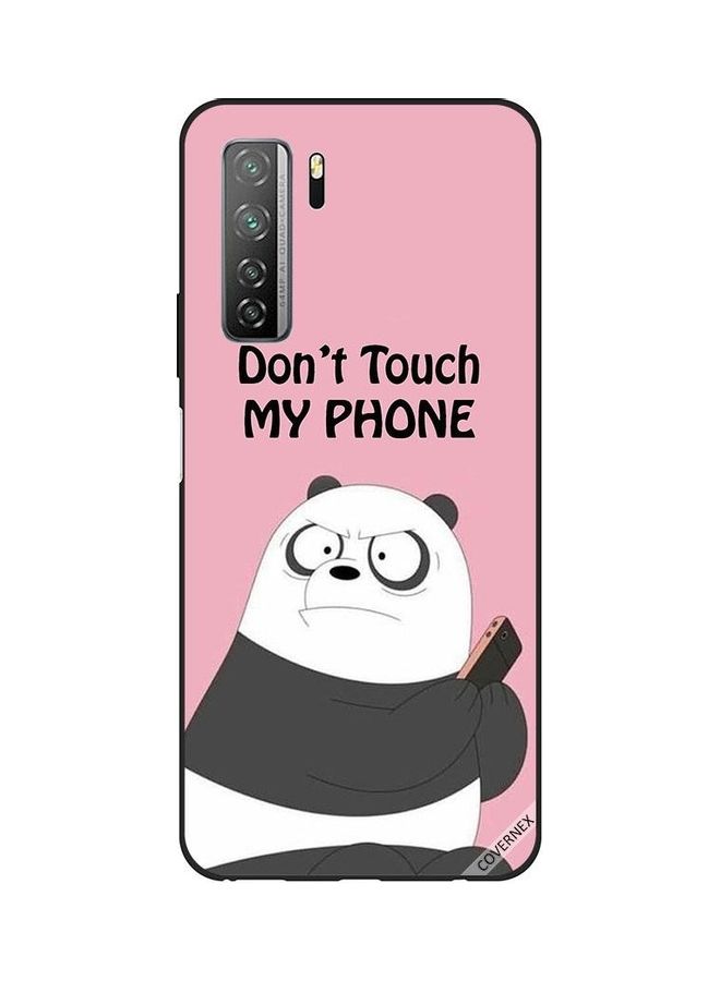 Covernex Huawei Nova 7 SE Protective Case Cover Printed Featuring Don't Touch My Phone Panda DESIGN_0091 - Image 1