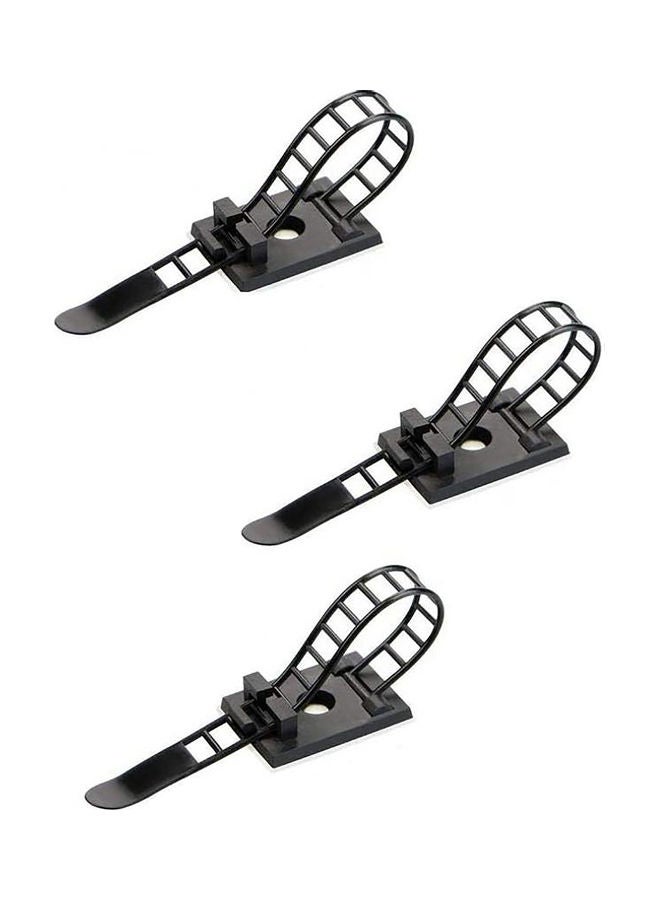 AIWANTO 50-Piece Adjustable Adhesive Cable Tie Mount Black - Image 2