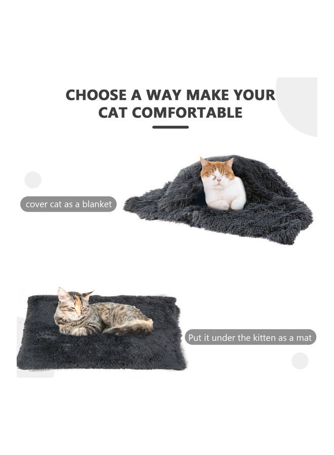 Fluffy Reversible Blanket Grey S