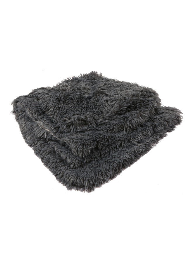 Fluffy Reversible Blanket Grey S