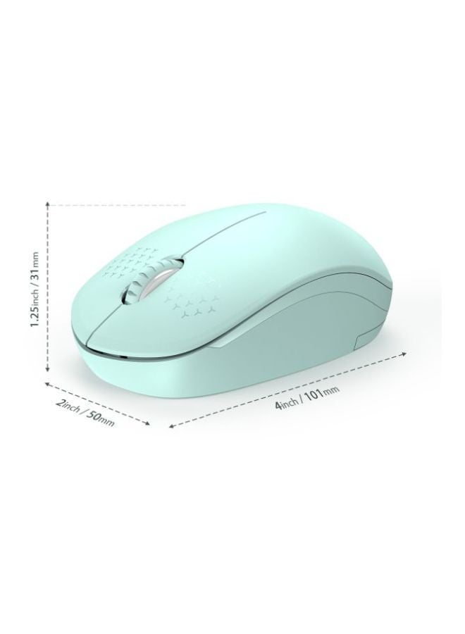 Beauenty Noiseless Wireless Mouse With USB Receiver Green - Image 3