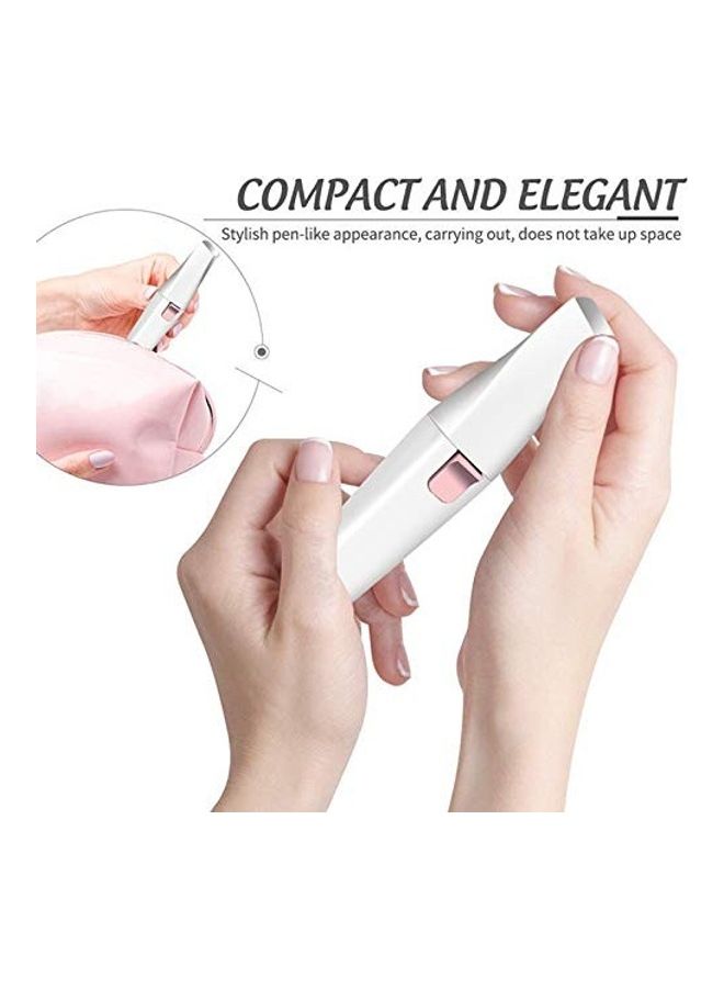 2-In-1 USB Eyebrow Trimmer White/Rose Gold - Image 2