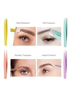 Generic 4-Piece Eyebrow Tweezer With Scissors Set Multicolour  - Image 3
