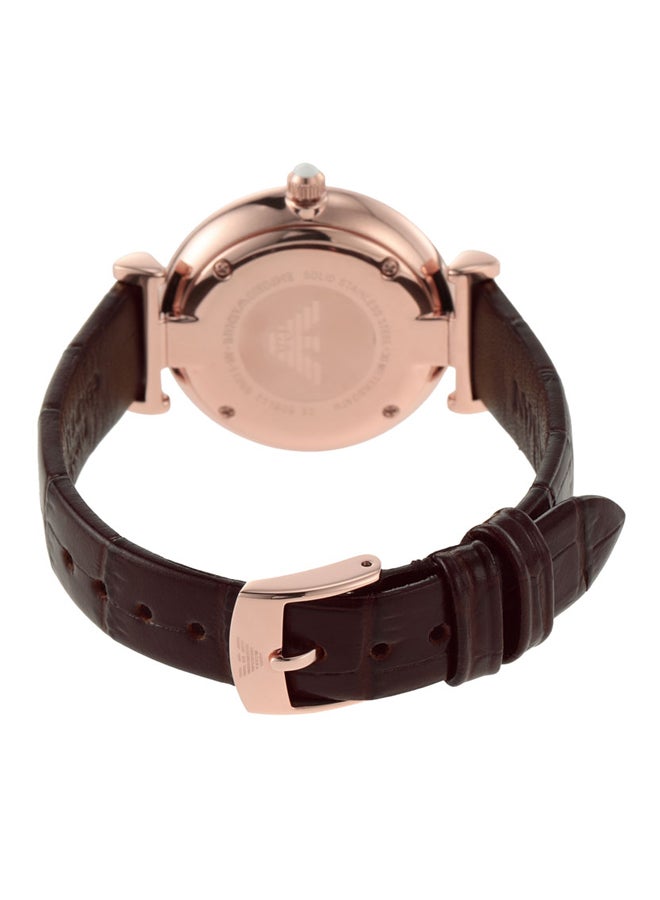EMPORIO ARMANI - Women's Gianni T Bar Water Resistant Analog Watch AR11269 - 32 mm - Brown - Image 1